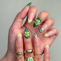 Prime- Green Luck- Salon Quality Easy Application Handmade Nails